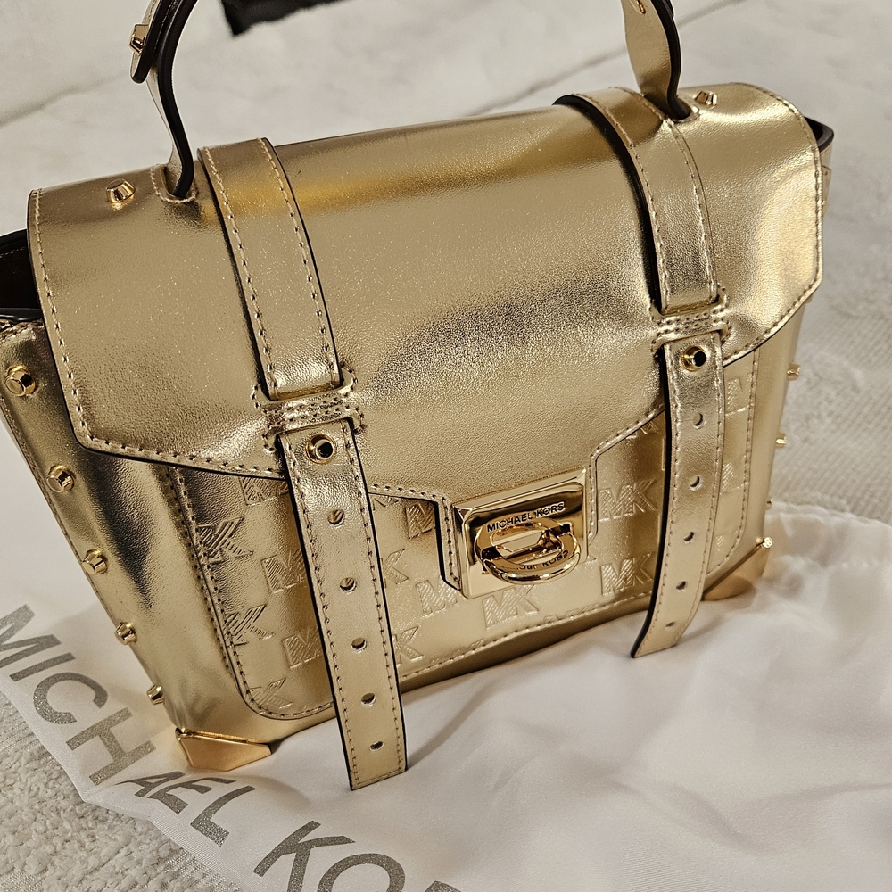 Michael Kors Manhattan Gold Satchel